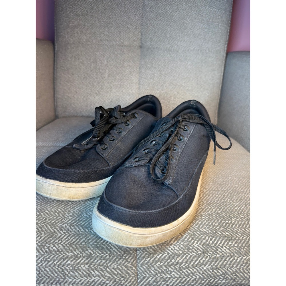 Allbirds Mens Canvas Pipers Black Organic Cotton Low Top Sneakers‎ Size 11